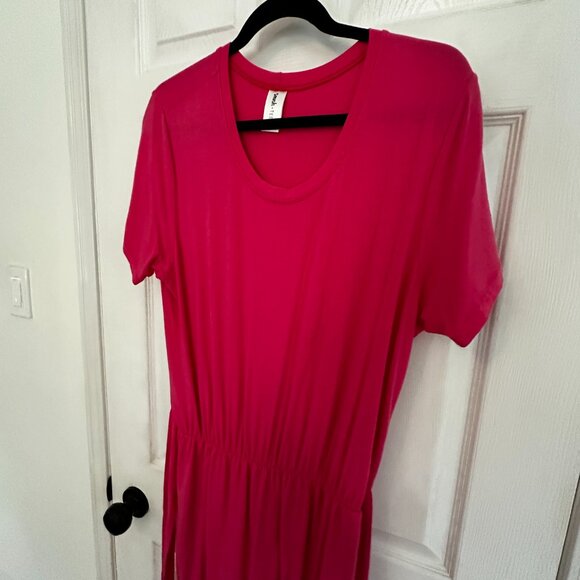 Smash + Tess Rebecca Wrap Dress in Pop of Pink - Picture 3 of 5